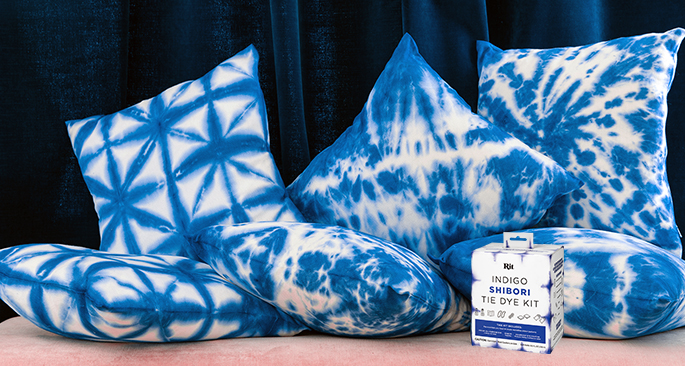 Tie Dyed Shibori Pillows by Rit Dye